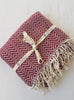 el patito towels and bathrobes turkish cotton towel 100% natural herringbone pattern blanket bordo burgundy Bordeaux