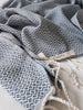 el patito towels and bathrobes scandinavian series small diamonds 100% natural cotton turkish towels blankets grey