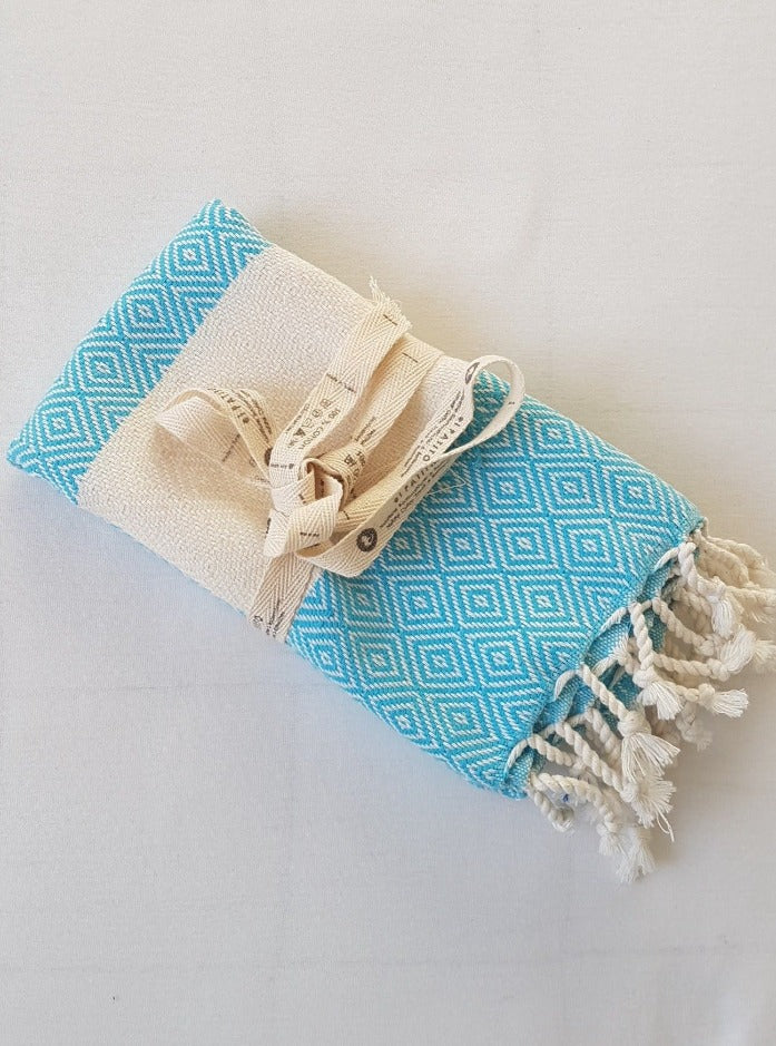 el patito towels and bathrobes 100% natural cotton turkish towels hand towels size 45 x 90 cm 18'' x 35" turquoise