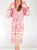 el patito towels and bathrobes traditional series striped model 100% turkish cotton towel bathrobe summer robe turquoise pink bademantel lightweight 