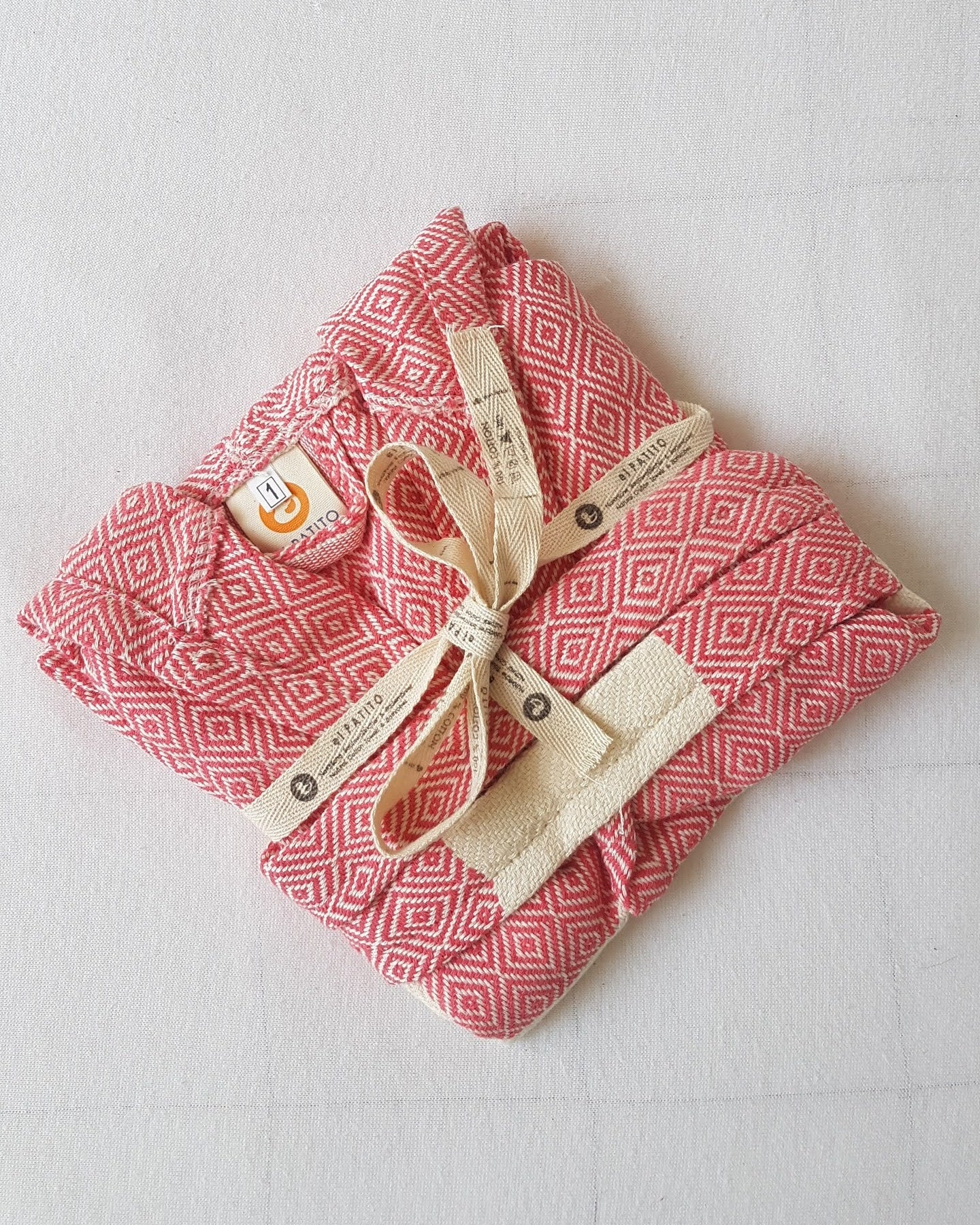coral bathrobe for kids
