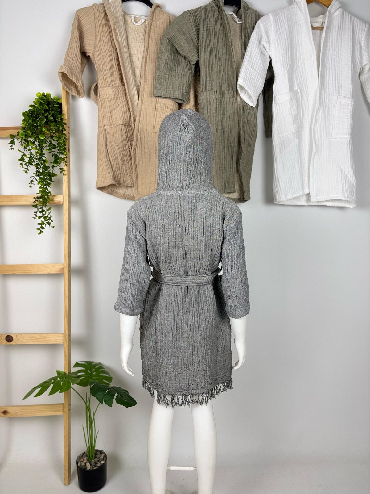 Kids’ Muslin Bathrobe – 100% Cotton, Ultra-Soft & Cozy