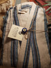 el patito towels and bathrobes linen kimono blazer stripe model marine blue nautical colors