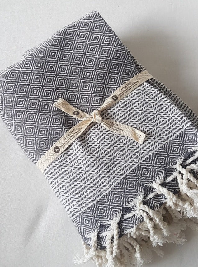 el patito towels and bathrobes nordic series single bedspread blanket bed throw 100% natural turkish cotton hand loomed hand woven blankets