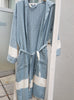 El Patito Towels & Bathrobes. Chevron_100% Cotton Bathrobes and morning robes. Unisex. Perfect gift idea petrol color