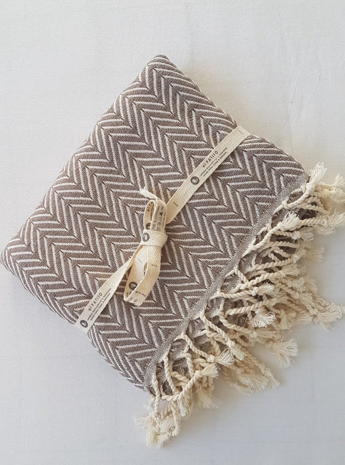 el patito towels and bathrobes scandinavian series herringbone pattern 100% cotton turkish towels blankets beige