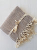 Load image into Gallery viewer, el patito towels and bathrobes scandinavian series herringbone pattern 100% cotton turkish towels blankets beige