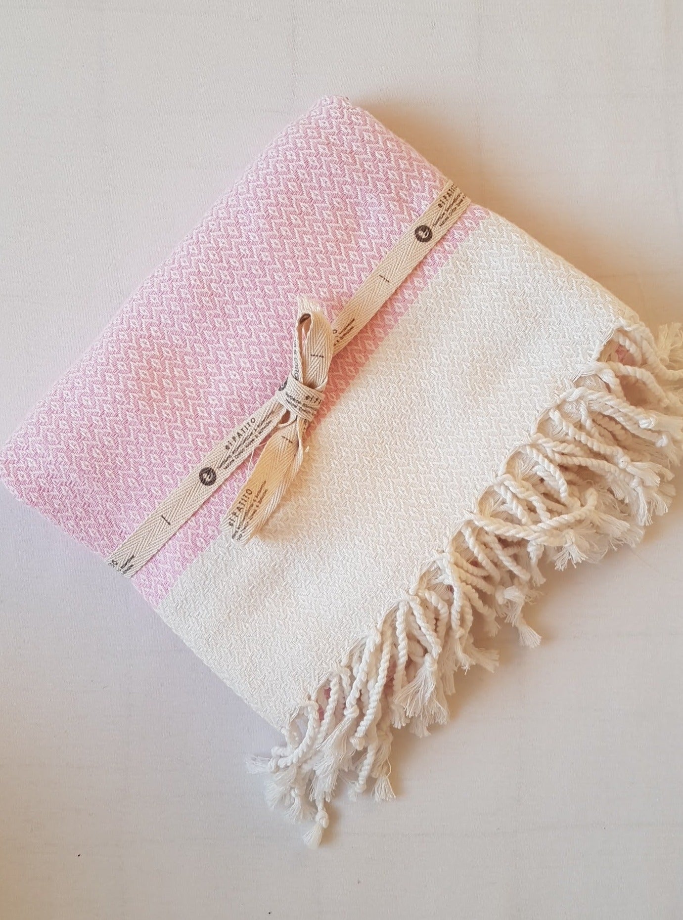 el patito towels and bathrobes 100% cotton turkish towels blankets scandinavian series small diamonds pattern soft pink with stripe