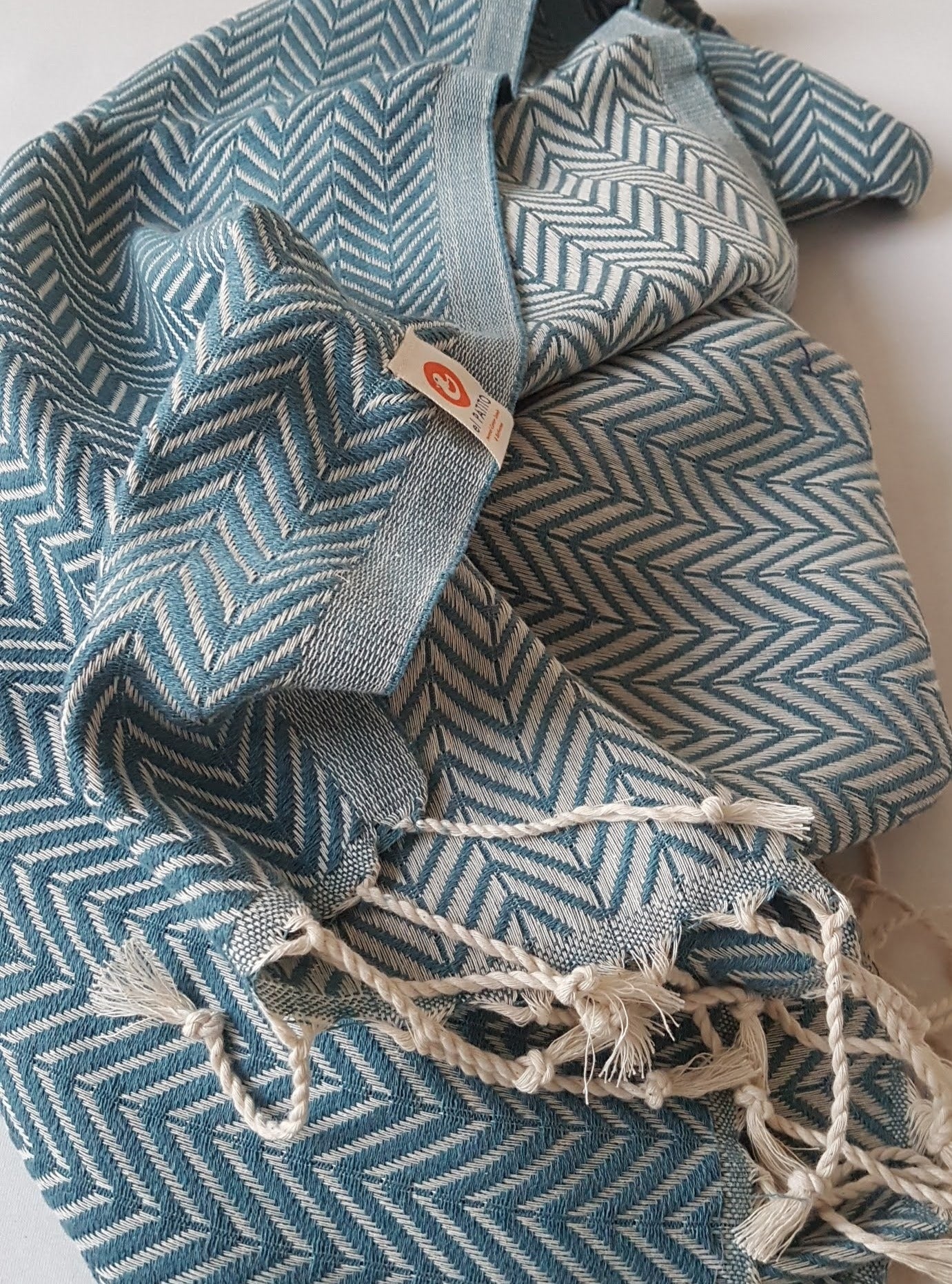 el patito towels and bathrobes turkish cotton towel 100% natural herringbone pattern blanket petrol