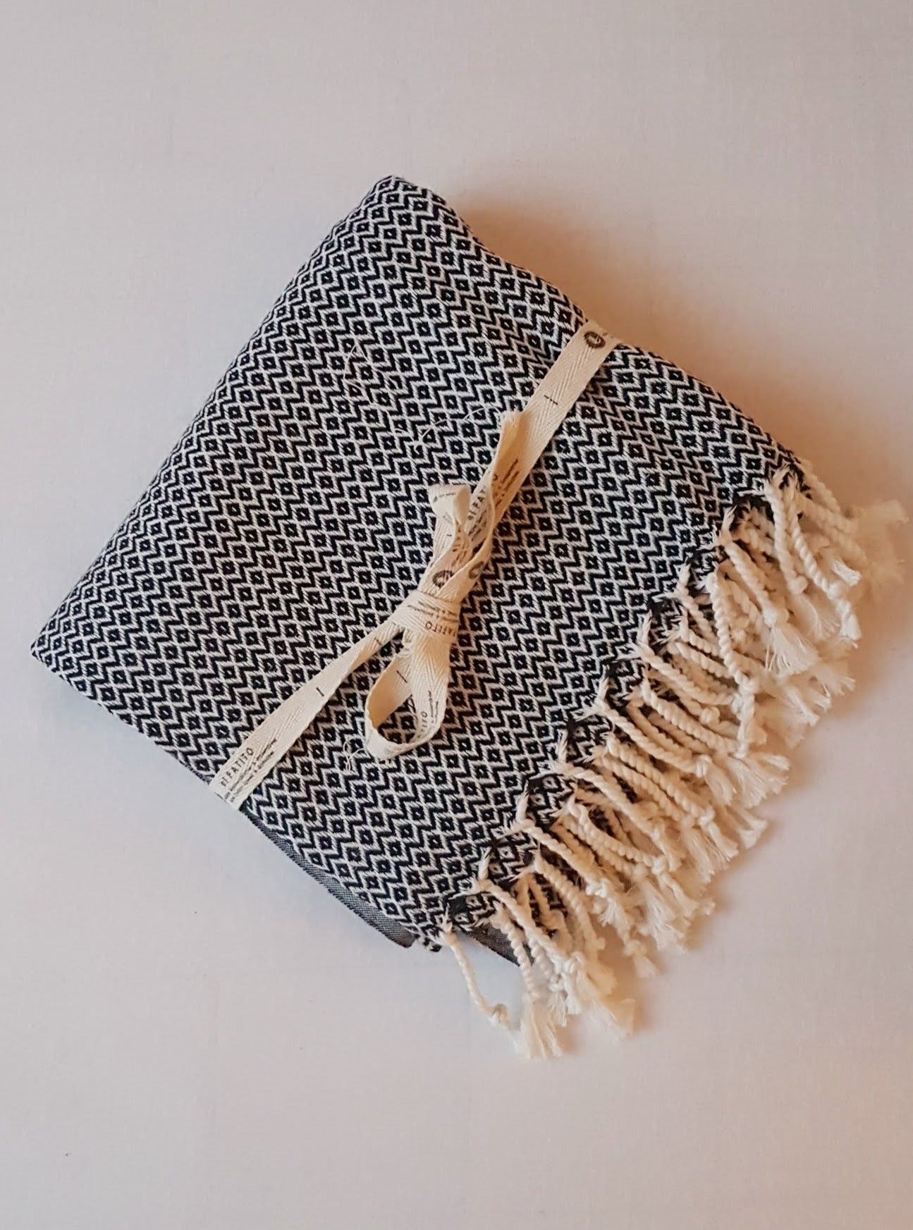 el patito towels and bathrobes scandinavian series small diamonds 100% natural cotton turkish towels blankets black
