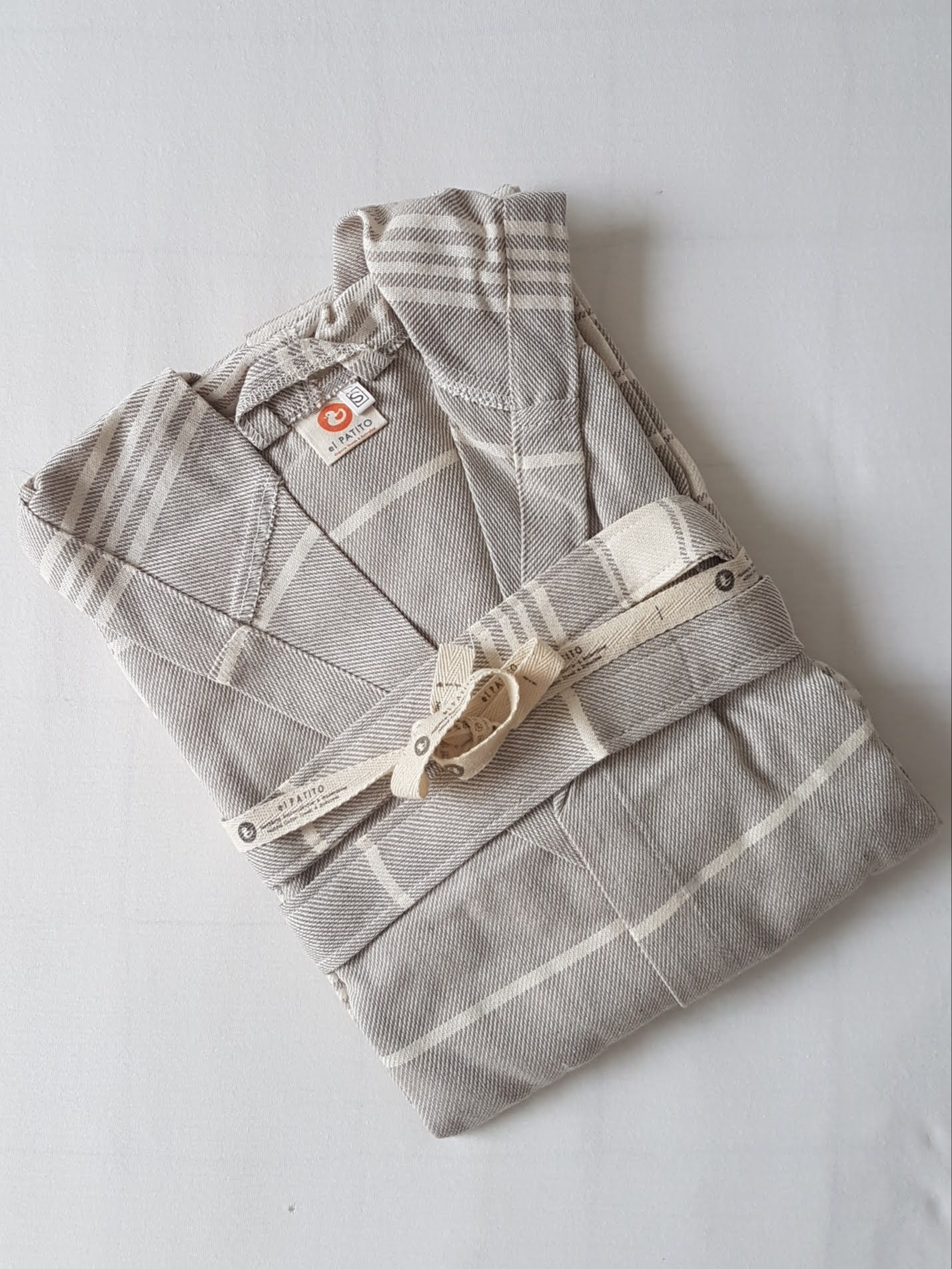 el patito towels and bathrobes traditional series striped model 100% turkish cotton towel bathrobe summer robe beige