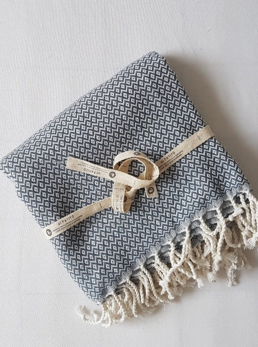 el patito towels and bathrobes small diamonds throw scandinavian series blanket 100% natural cotton turkish towels grey