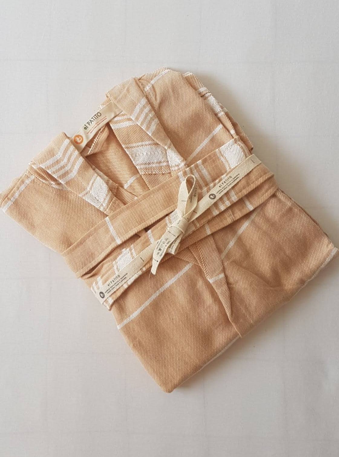 el patito towels and bathrobes traditional series striped model 100% turkish cotton towel bathrobe summer robe mustard