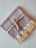 ElPatitoTowels_TraditionalSeries_Beach towel, traveltowel, Less space towel alternative, Turkish towel, striped, Plum color