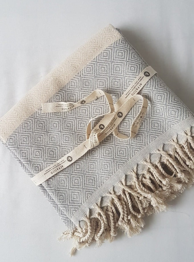 Contemporary Series 100% Cotton Turkish Towels - 100x180 cm (39"x71") El Patito towels and bathrobes silver grey