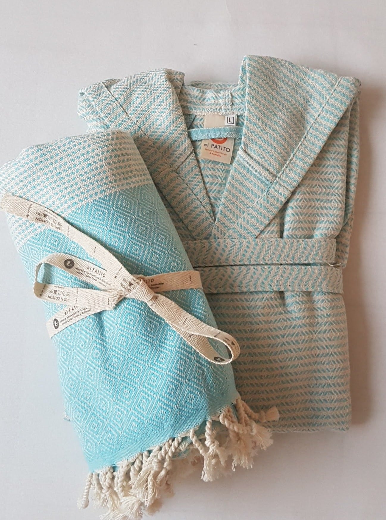 el patito towels natural cotton turkish towels and bathrobes set turquoise speckled