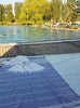 el patito towels and bathrobes traditional series pool beach travel towel 100% cotton stripe model blue