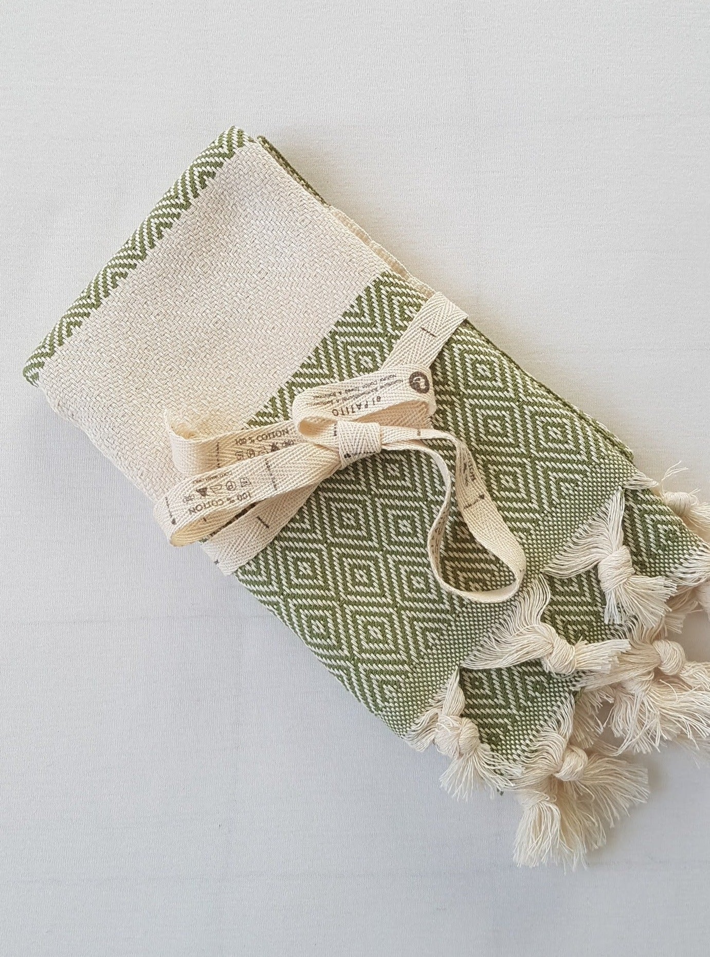 el patito towels and bathrobes 100% natural cotton turkish towels hand towels size 45 x 90 cm 18'' x 35" olivine green