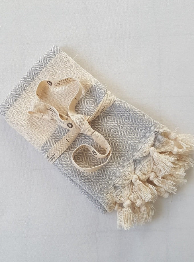 el patito towels and bathrobes 100% natural cotton turkish towels hand towels size 45 x 90 cm 18'' x 35" grey