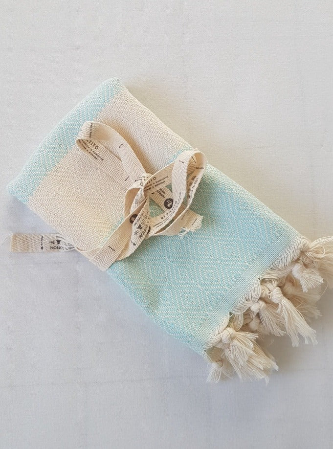 el patito towels and bathrobes 100% natural cotton turkish towels hand towels size 45 x 90 cm 18'' x 35" mint