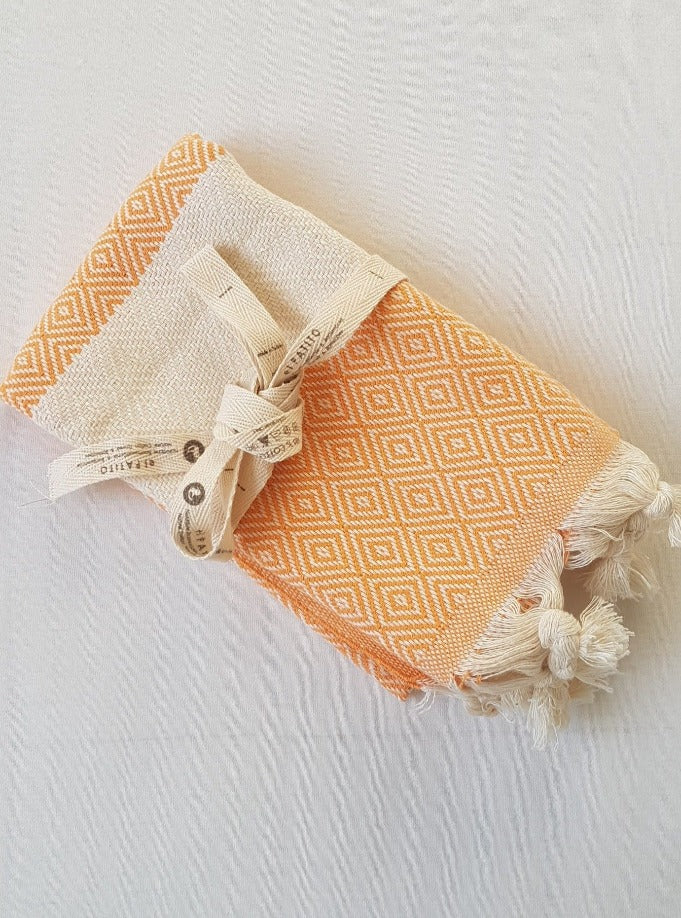 el patito towels and bathrobes 100% natural cotton turkish towels hand towels size 45 x 90 cm 18'' x 35" orange peel