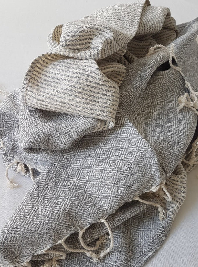 el patito towels and bathrobes 100% natural cotton turkish towels bath towels size 100 x 180 cm 39'' x 71"  nordic series grey