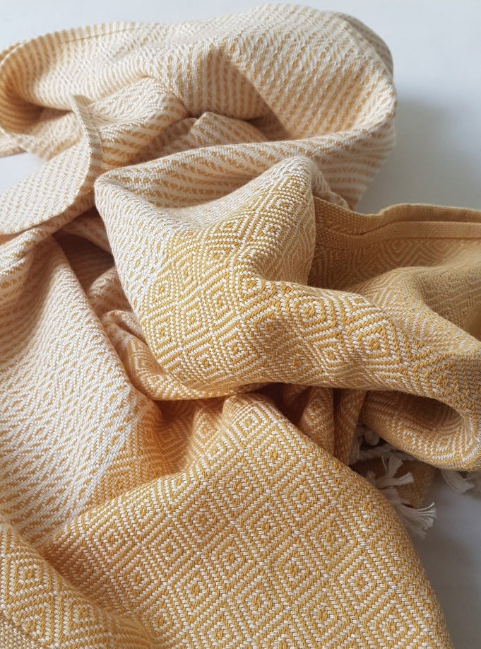 el patito towels and bathrobes 100% natural cotton turkish towels bath towels size 100 x 180 cm 39'' x 71"  nordic series mustard