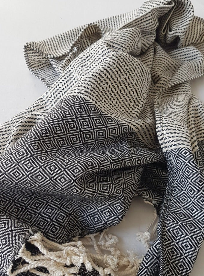 el patito towels and bathrobes 100% natural cotton turkish towels bath towels size 100 x 180 cm 39'' x 71"  nordic series black