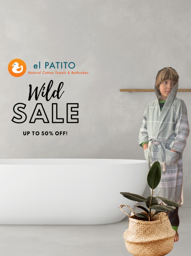 el patito towels and bathrobes natural cotton kids robes garage sales