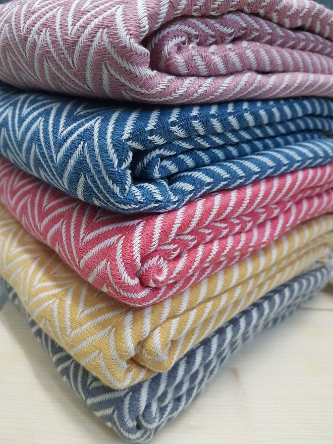 el patito towels and bathrobes turkish cotton towel 100% natural herringbone pattern blanket throw rainbow colors