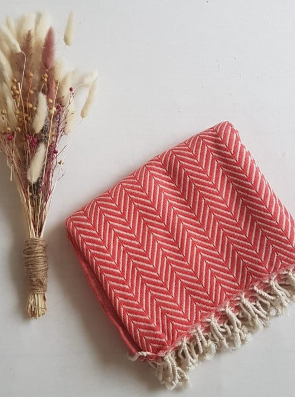 el patito towels and bathrobes scandinavian series herringbone pattern 100% cotton turkish towels blankets coral