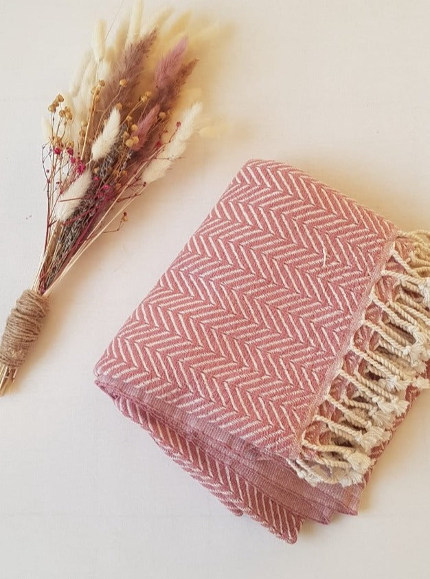 el patito towels and bathrobes scandinavian series herringbone pattern 100% cotton turkish towels blankets rose gold