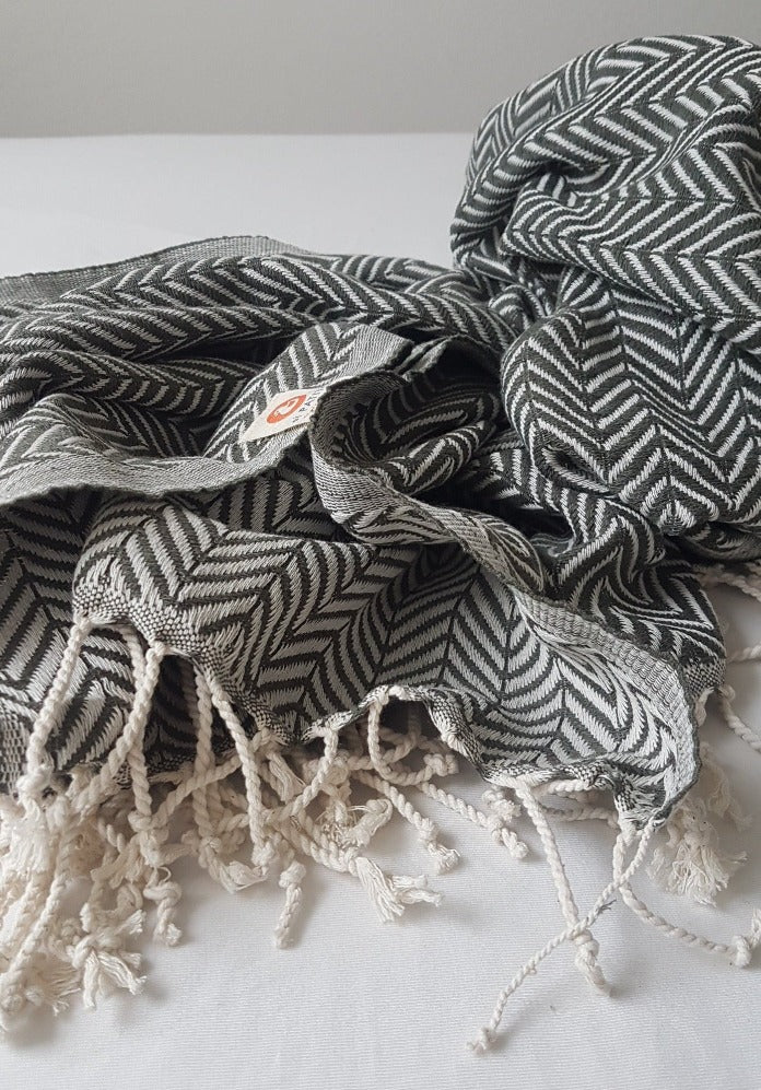 el patito towels and bathrobes scandinavian series herringbone pattern 100% cotton turkish towels blankets khaki green color machine washable