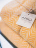 el patito towels and bathrobes scandinavian series herringbone pattern 100% cotton turkish towels blankets mustard yellow color machine washable
