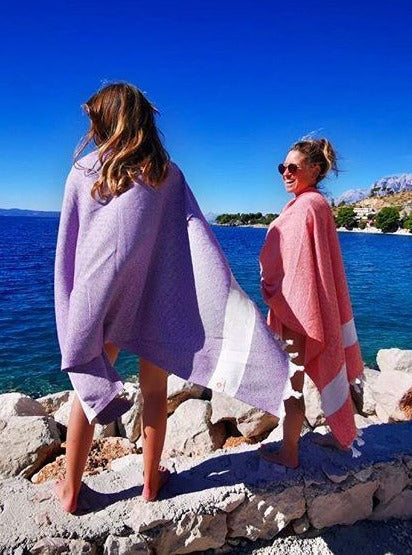 Travel & Beach Towels Alternative - Contemporary Series 100% Natural Turkish Cotton