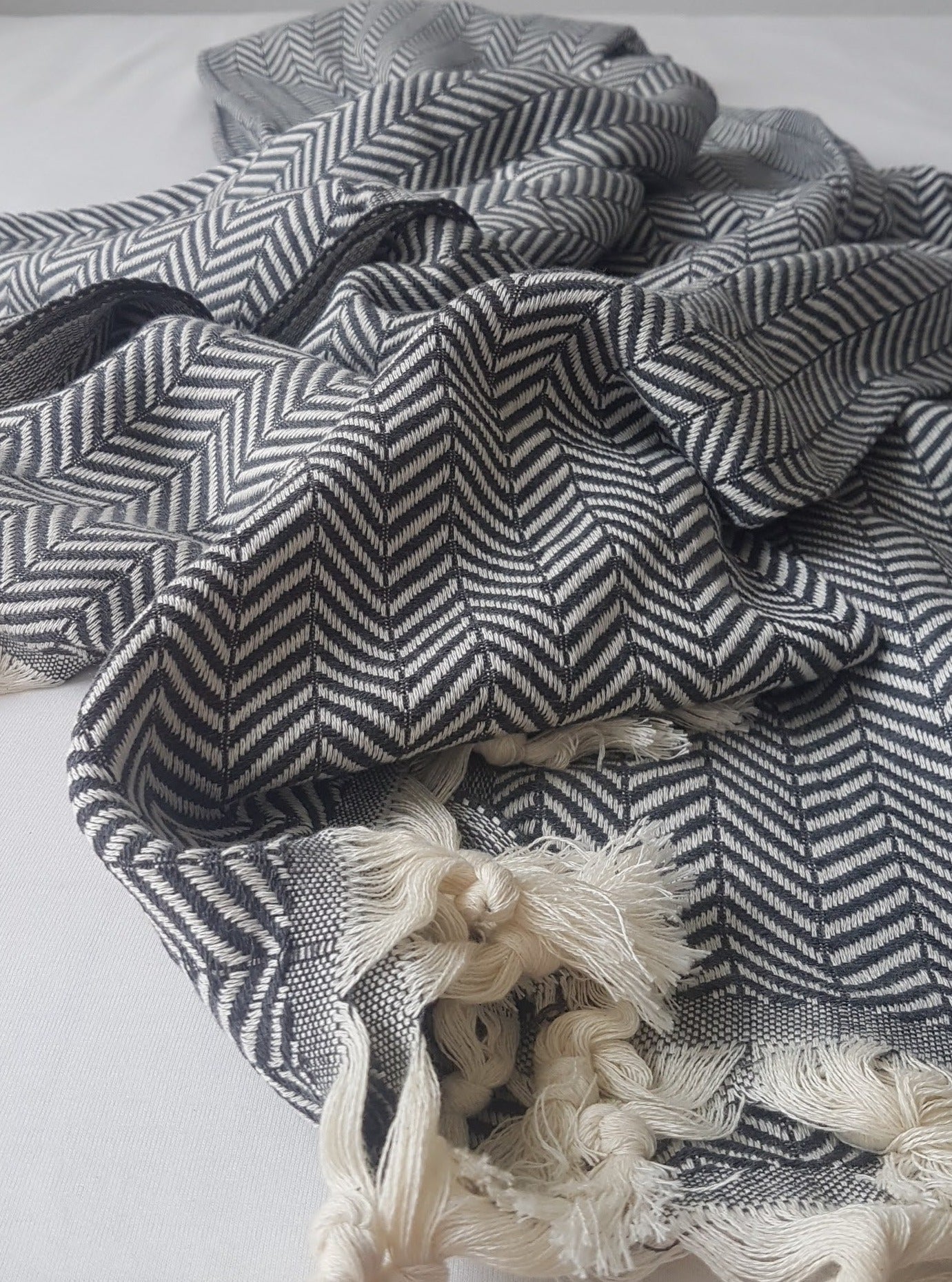 el patito towels scandinavian bedspread 100% natural cotton for for king and queen size bed granite grey