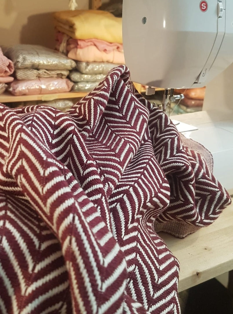 el patito towels and bathrobes fabric by meter 100% cotton scandinavian herringbone pattern
