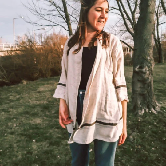 Linen Kimono Blazer