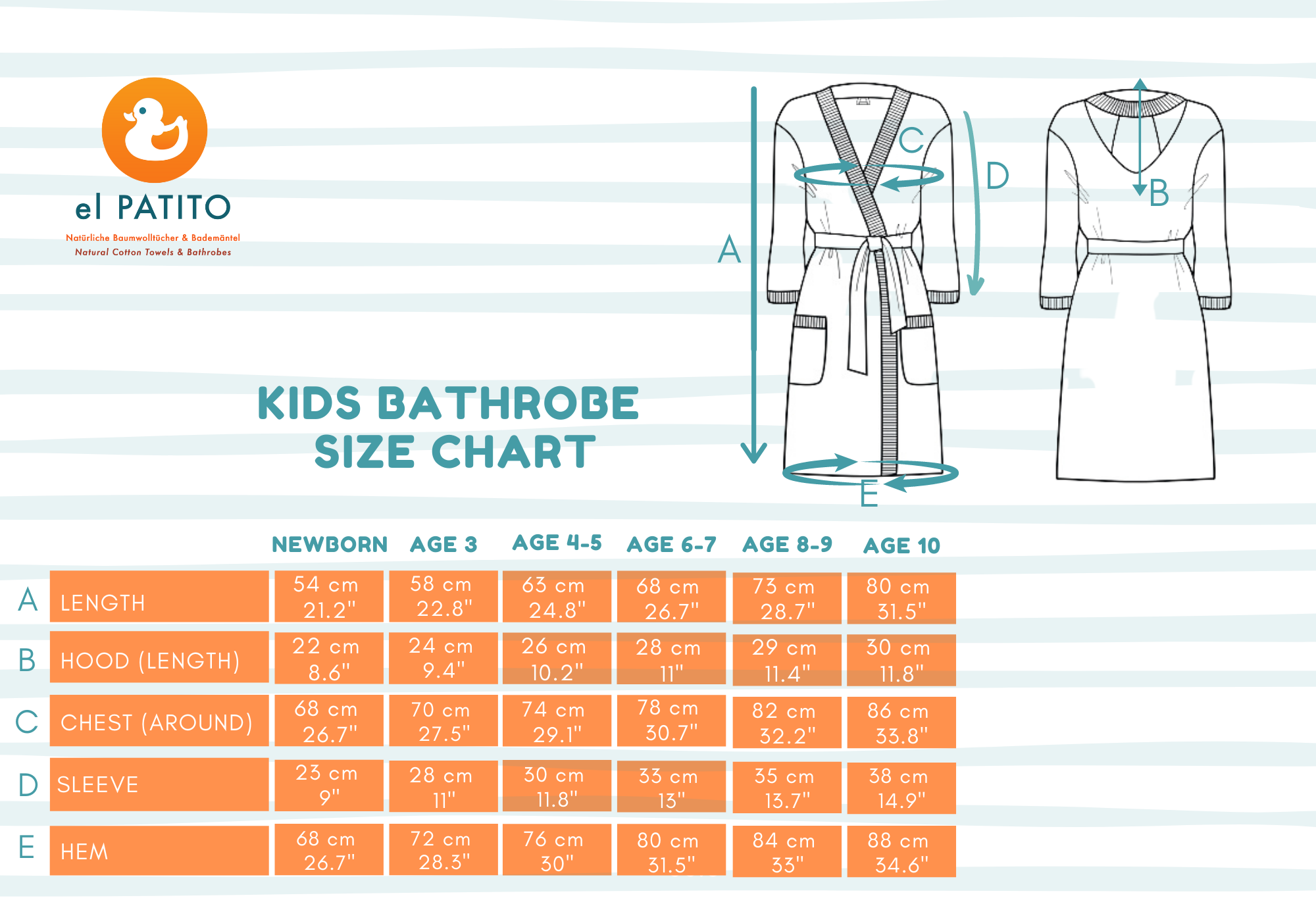 Summer, beach, pool robes for boho chic baby & kids - CONTEMPORARY SERIES