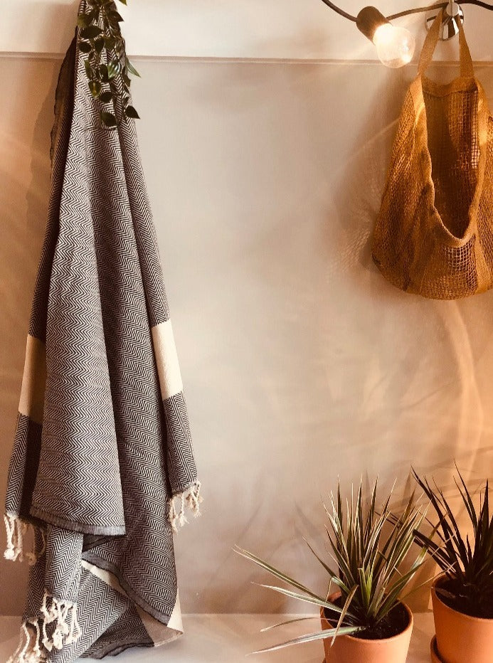el patito towels and bathrobes chevron robes arrow pattern 100% natural turkish cotton machine washable gift ideas black color
