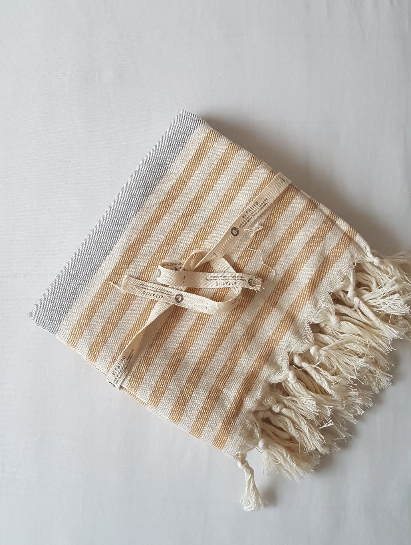 el patito towels 100% natural cotton towels beach travel everyday towel bohemian series thin easy to carry machine washable striped two color combination mustard petrol