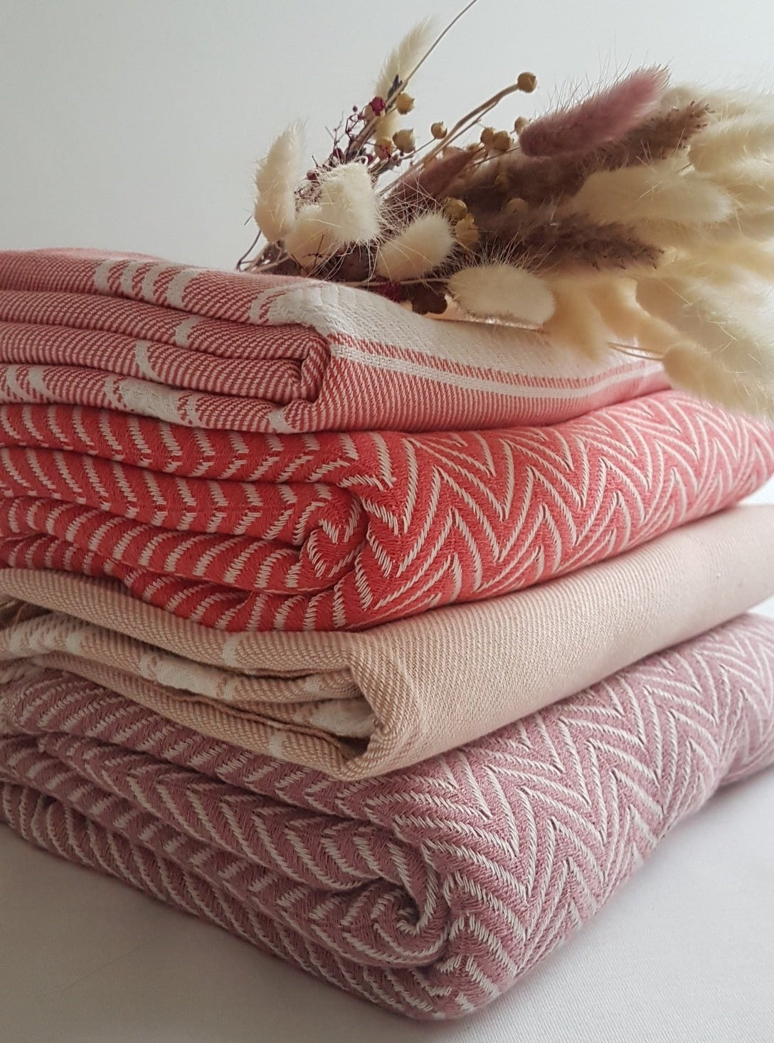 el patito towels and bathrobes turkish cotton towel 100% natural herringbone pattern blanket house warming party gift rose gold peach coral tones
