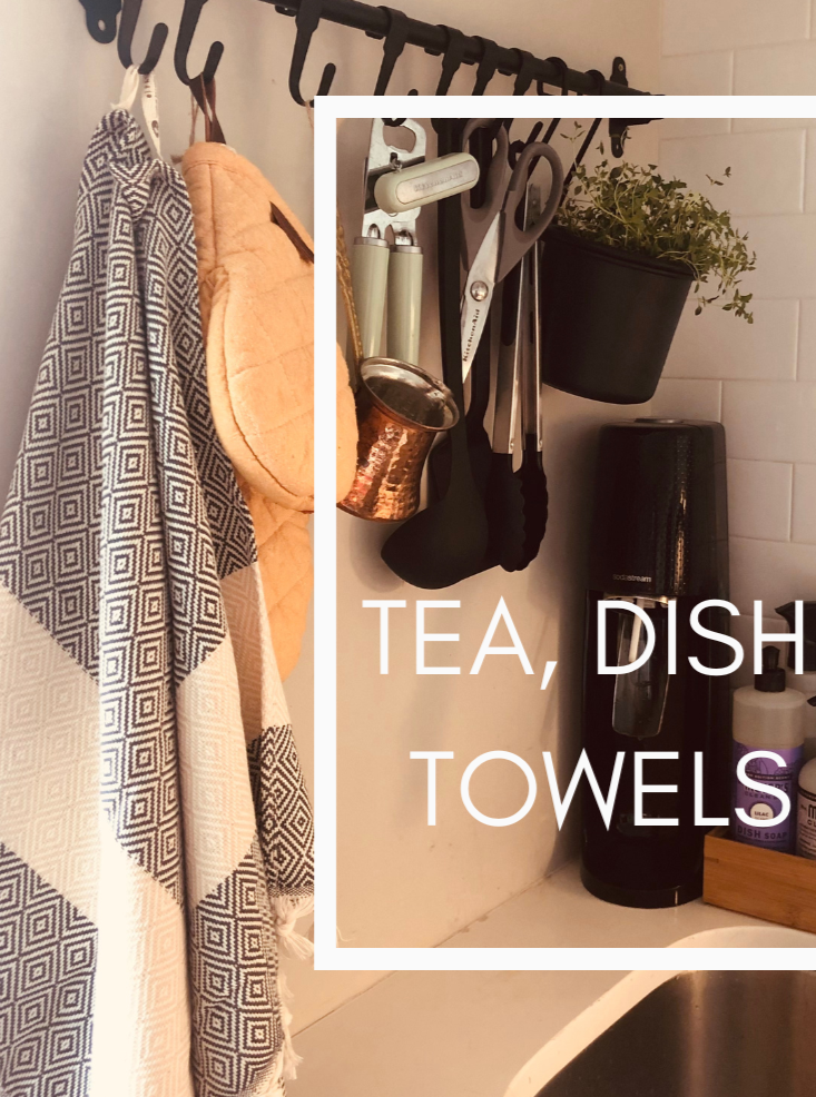 Kitchen Towels Set of 3, Cotton Dish Towels, Farmhouse Tea Towels